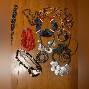 Lot Costume Statement Necklaces and Bracelets Chicos
